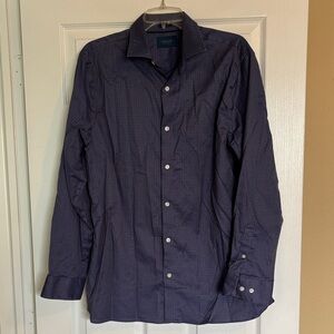 Fairlane men’s blue long sleeve button down shirt size large